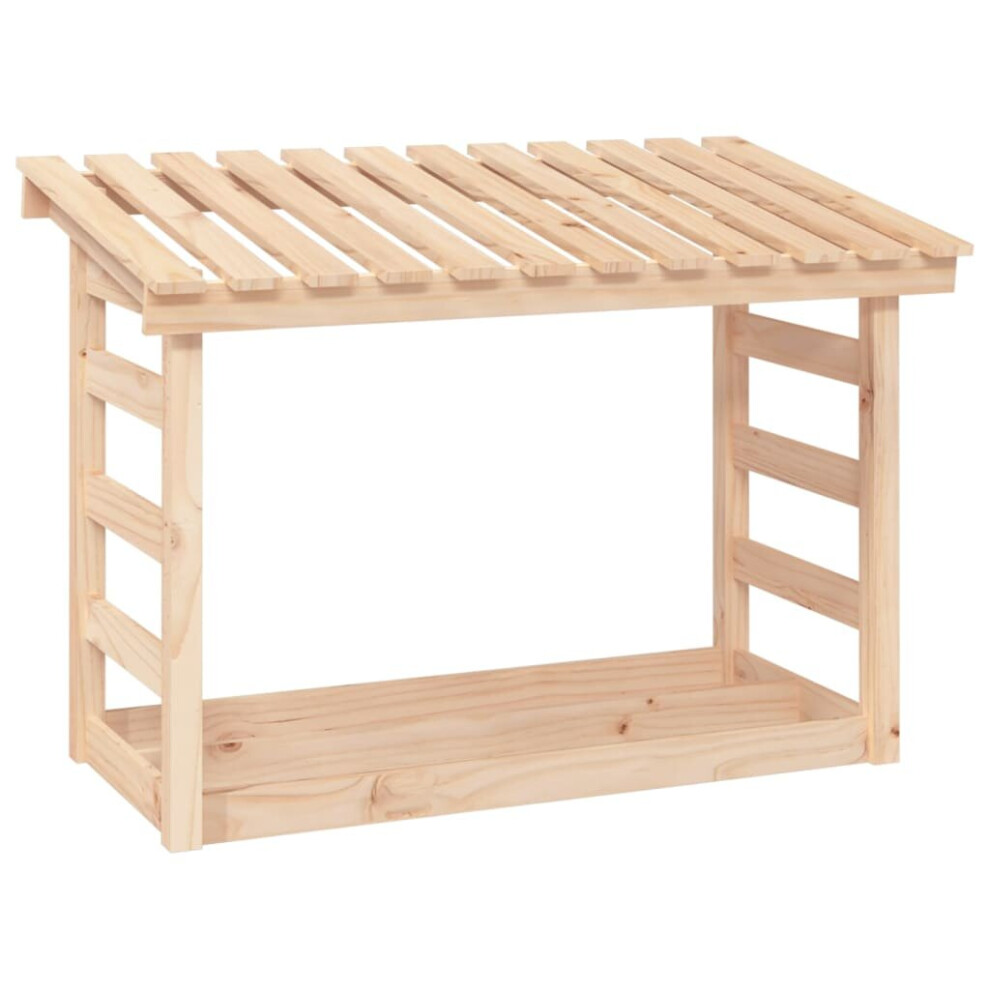 (Brown, 108 x 64.5 x 78 cm) vidaXL Solid Wood Pine Firewood Rack Multi Colours 108x64.5x110/108x64.5x78 cm