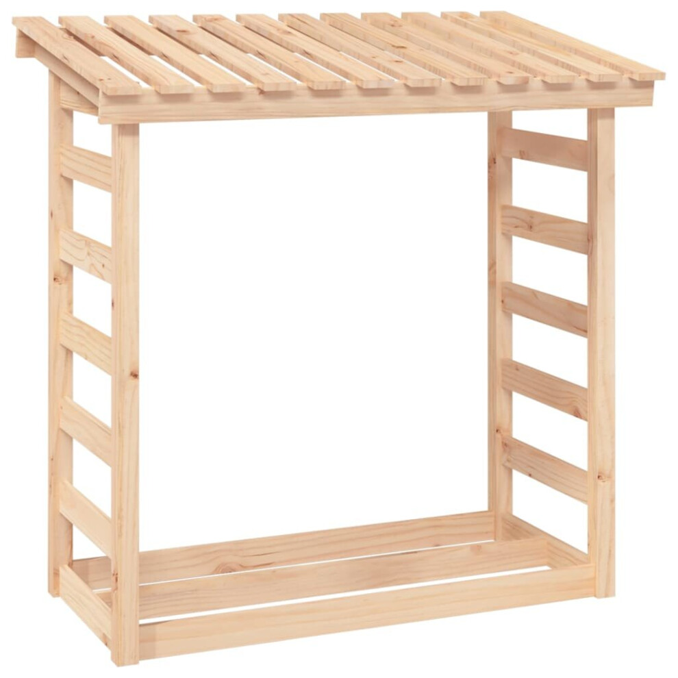 Vidaxl (, 108 X 64.5 X 110 Cm) Solid Wood Pine Firewood Rack Multi Colours 108X64.5x110/108X64.5x78 Cm Brown