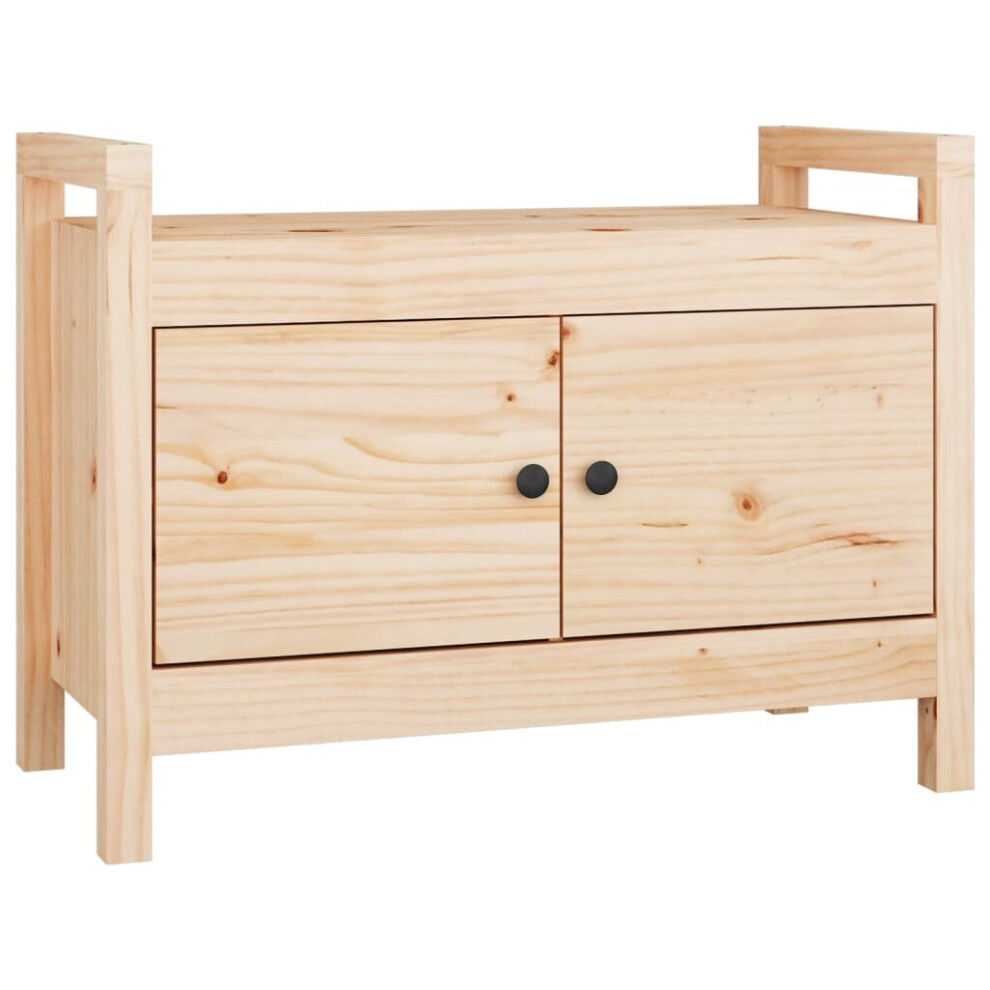 Vidaxl (Brown, 80 X 40 X 60 Cm) Solid Wood Pine Hall Bench Chair Multi Colours 80X40x43 Cm/80X40x60 Cm