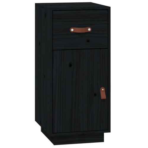 VidaXL (Black) vidaXL Solid Wood Pine Sideboard Wooden Home Organiser Cupboard Multi Colours