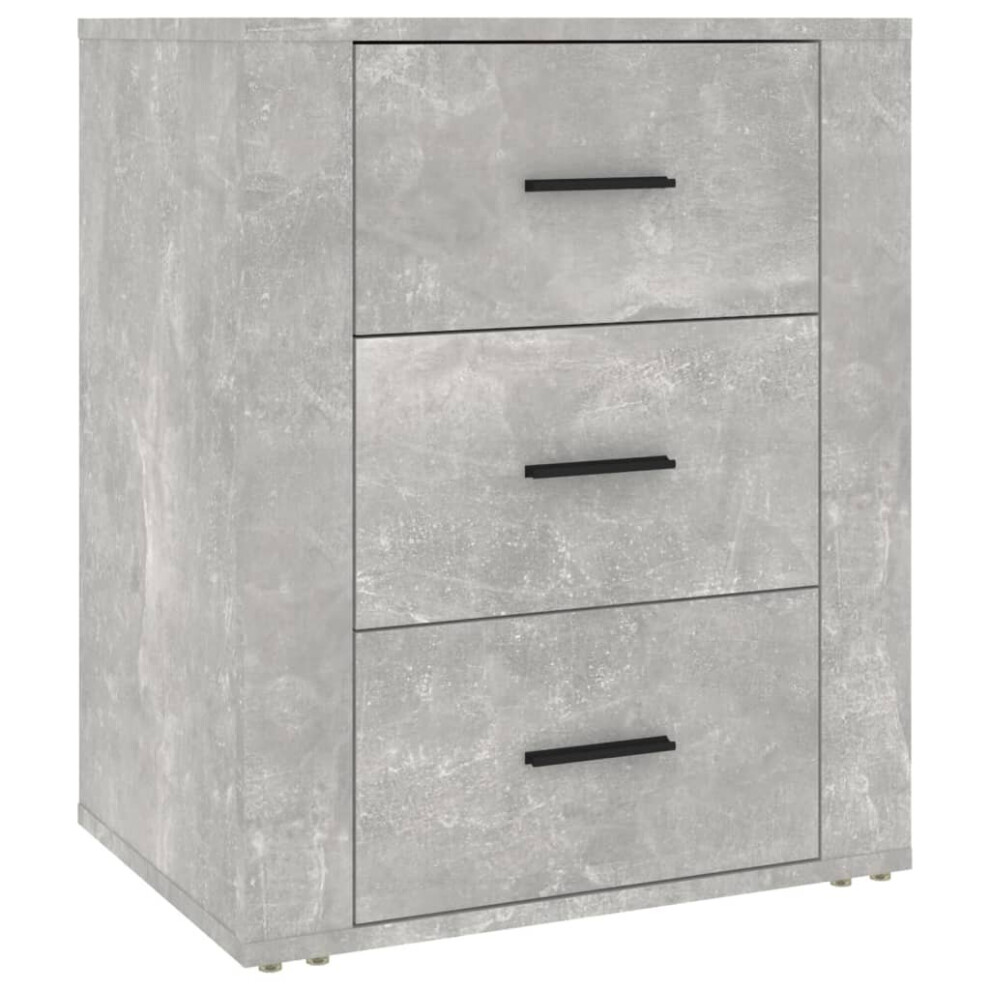 Vidaxl (Concrete Grey) Bedside Cabinet Engineered Wood End Table Telephone Stand Multi Colours