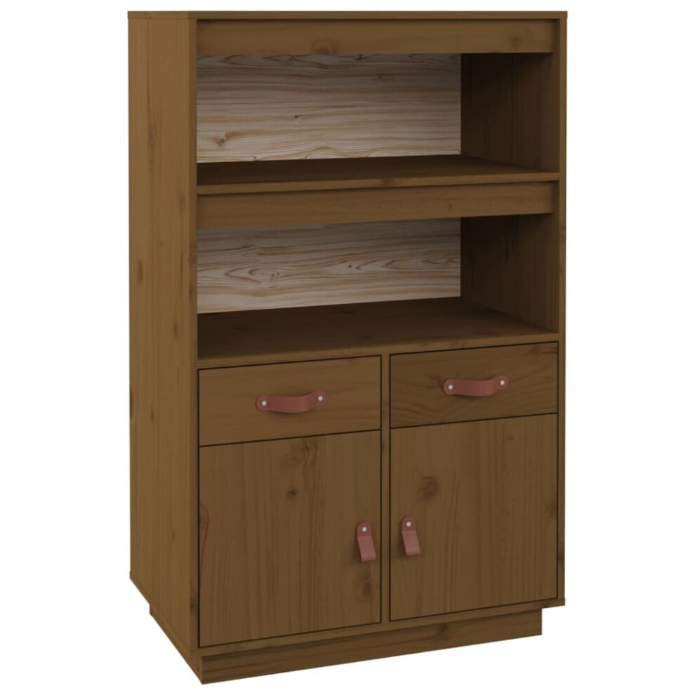 (Honey brown) vidaXL Solid Wood Pine Highboard Wooden Buffet Cabinet Cupboard Multi Colours