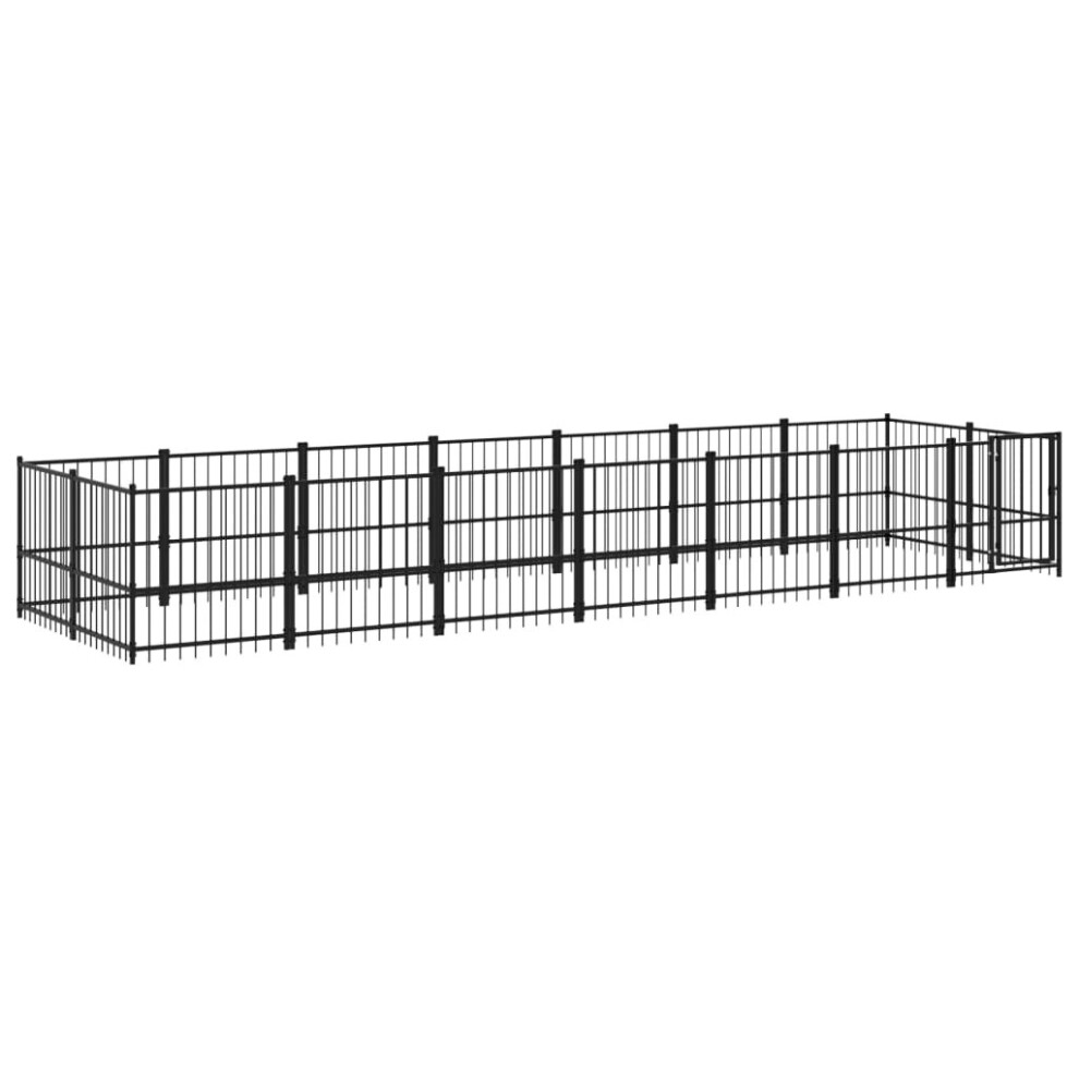 (679 x 193.5 x 100 cm) vidaXL Outdoor Dog Kennel Steel Puppy Crate Pet Cage Enclosure Multi Sizes