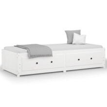 (White, 80 x 200 cm) vidaXL Day Bed Wooden Sofa Bed Sleeper Sofa Occasional Bed Solid Wood Pine