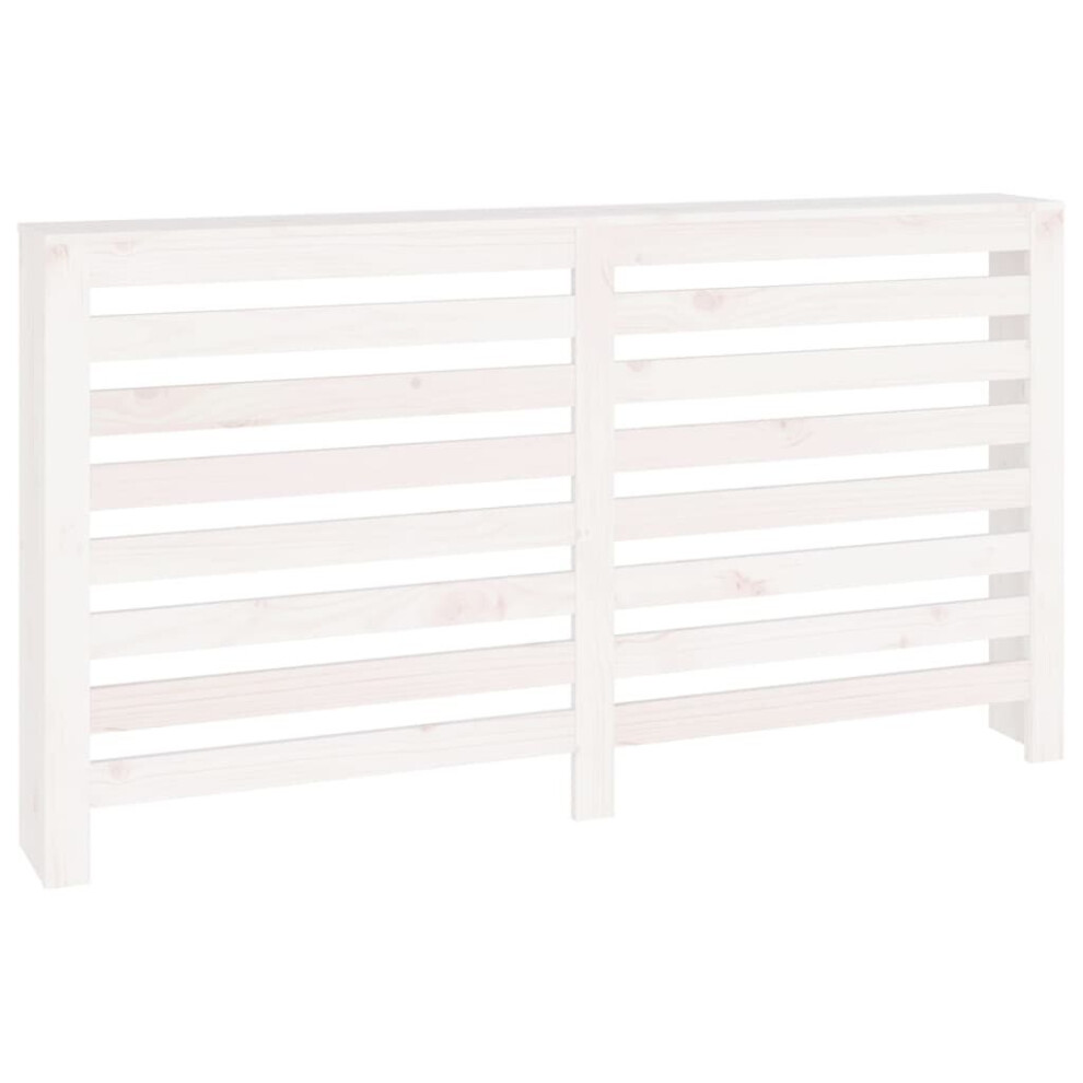 VIDAXL Pine Wood Radiator Cover - White - 153 x 19 x 84cm - Image 3