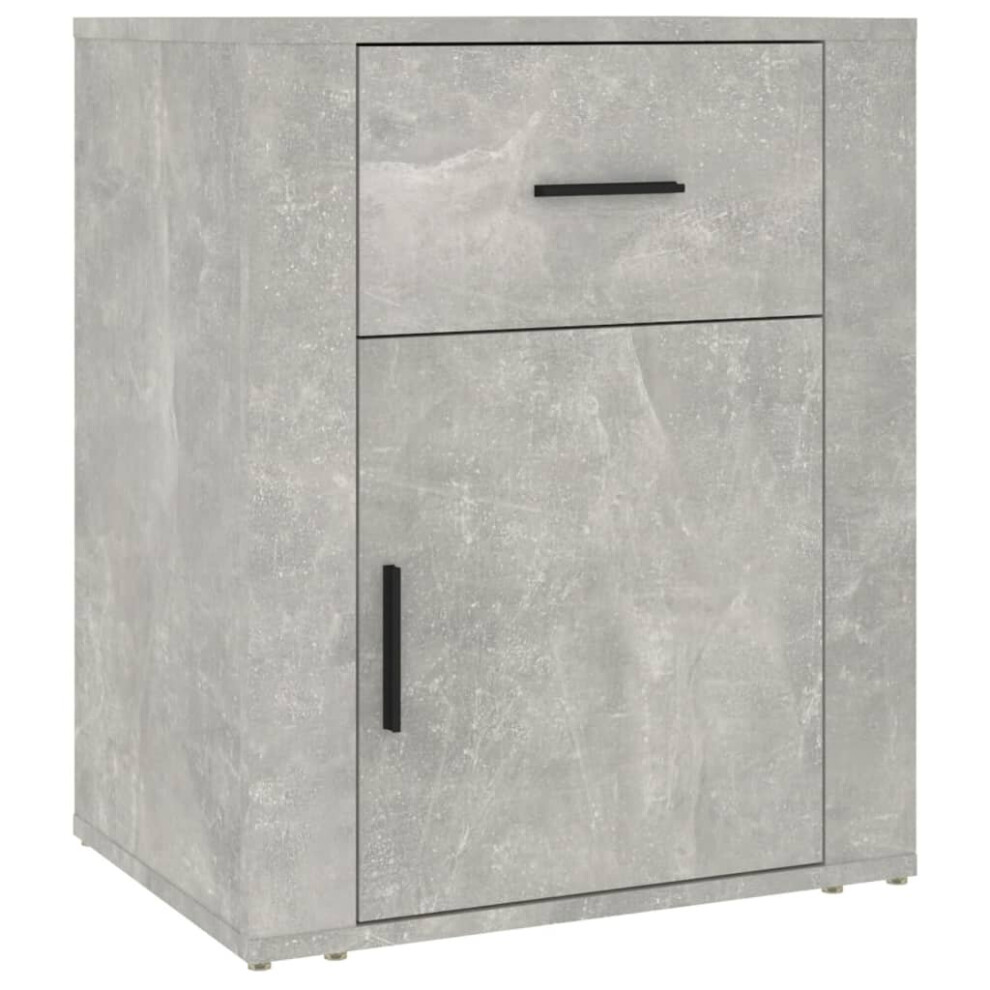 Vidaxl (Concrete Grey) Bedside Cabinet Engineered Wood End Table Nightstand Multi Colours