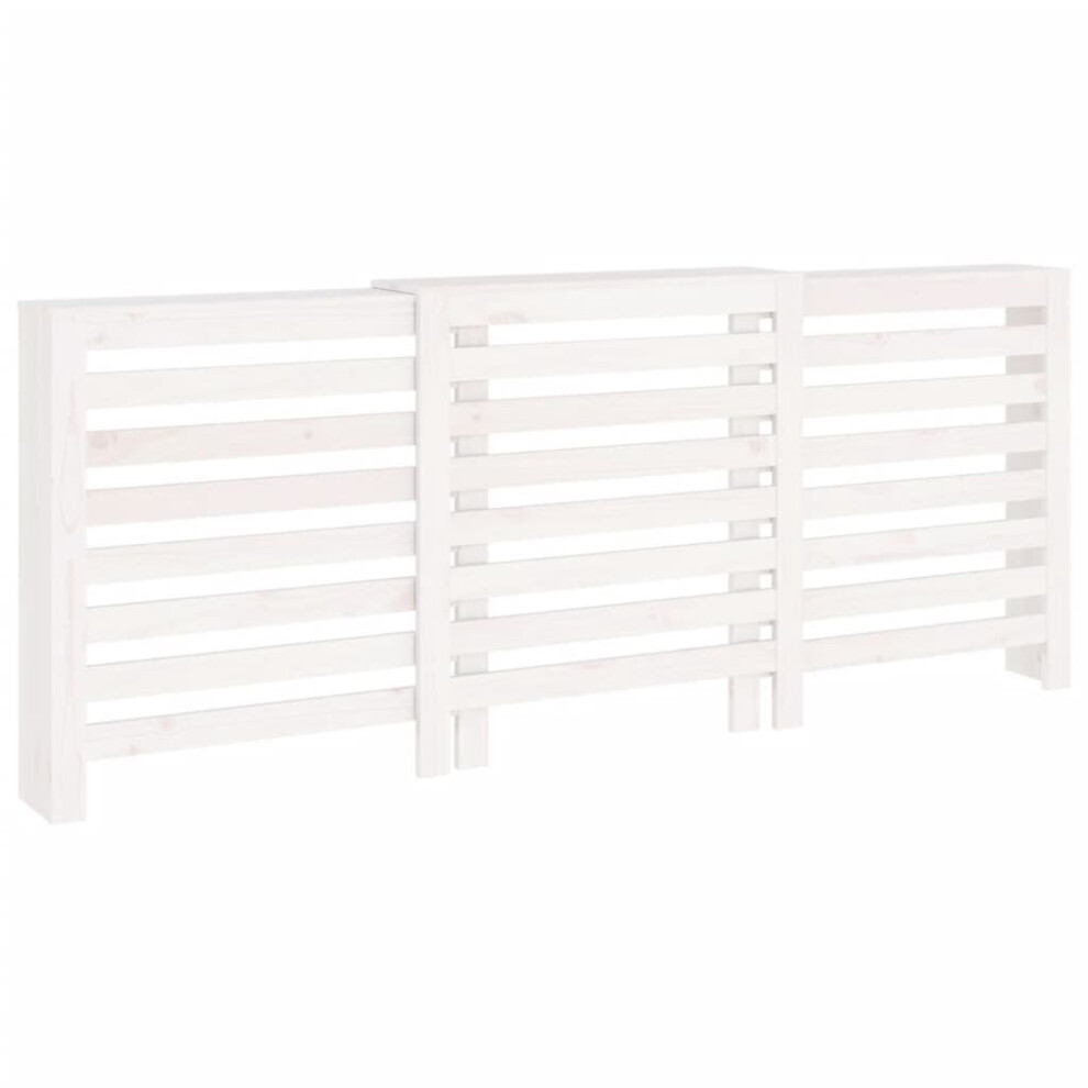 Vidaxl (White, 210 X 21 X 85 Cm) Solid Wood Pine Radiator Cover Radiator Cabinet Multi Colours/Sizes