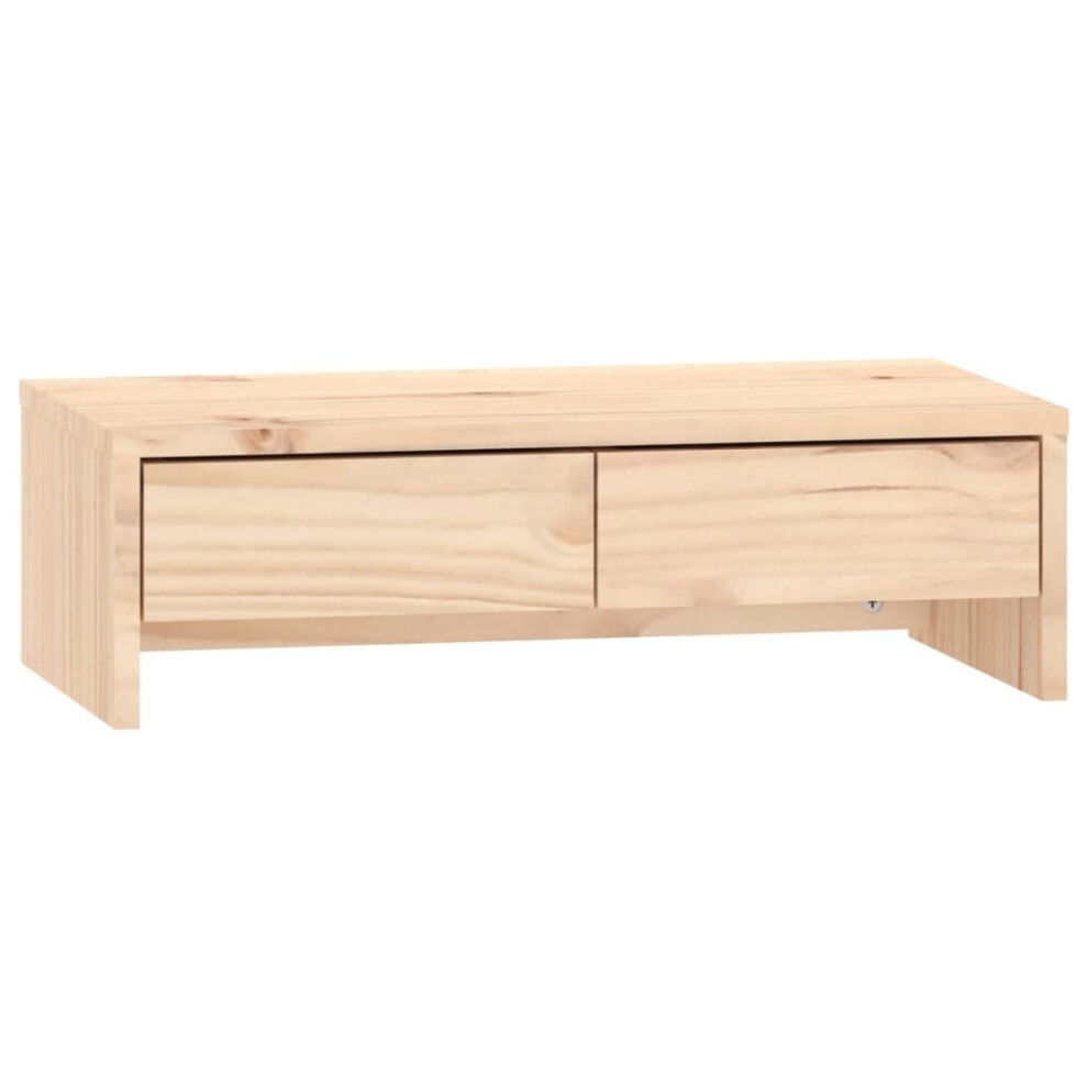 Vidaxl (Brown, 50 X 27 X 15 Cm) Solid Wood Pine Monitor Stand Multi Colours 100X27x15 Cm/50X27x15 Cm