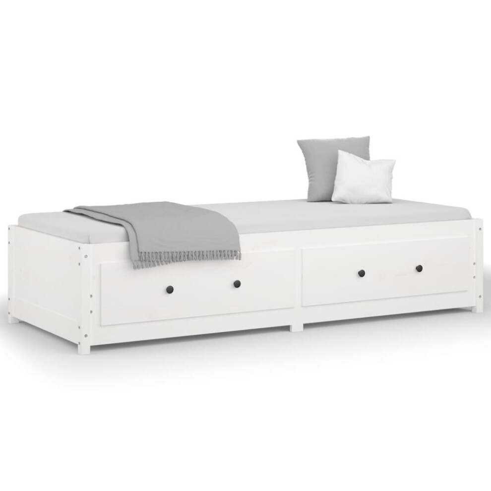 (White, 90 x 190 cm) vidaXL Day Bed Wooden Sofa Bed Sleeper Sofa Occasional Bed Solid Wood Pine