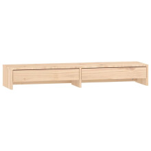 (Brown, 100 x 27 x 15 cm) vidaXL Solid Wood Pine Monitor Stand Multi Colours 100x27x15 cm/50x27x15 cm
