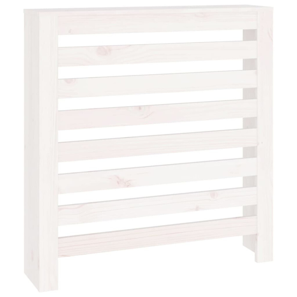 Vidaxl (White, 79.5 X 19 X 84 Cm) Solid Wood Pine Radiator Cover Radiator Cabinet Multi Colours/Sizes