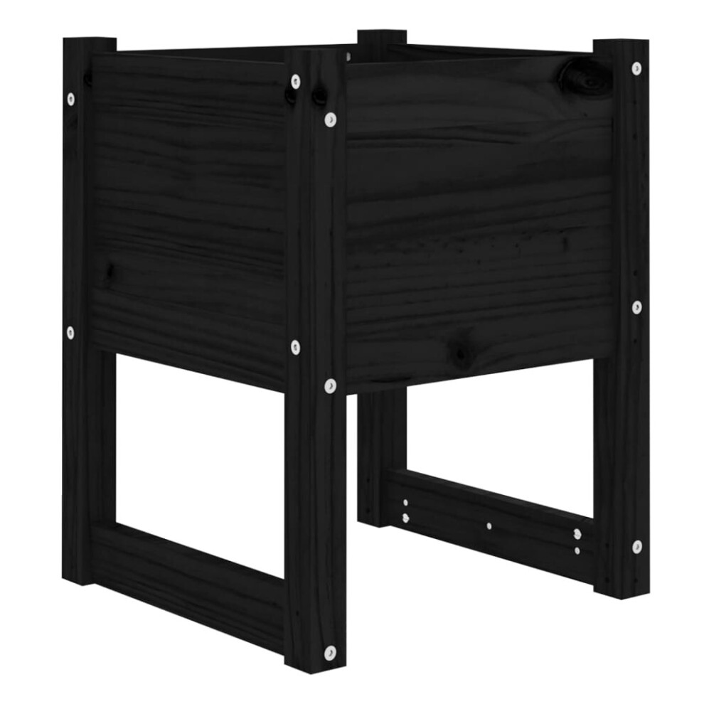 Vidaxl (Black, 40 X 40 X 52.5 Cm/1) 1/2X Solid Wood Pine Planter Raised Bed Flower Box Multi Colours/Sizes