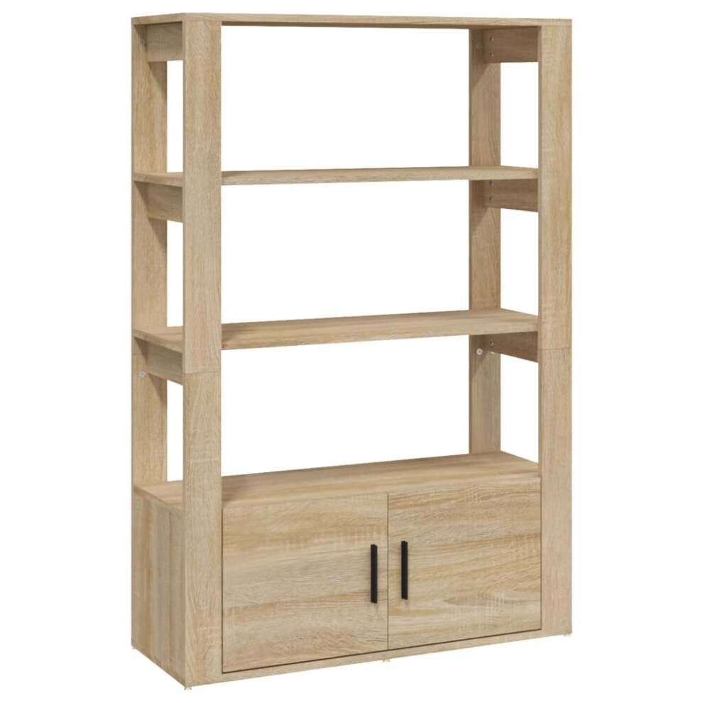 Vidaxl (Sonoma Oak) Sideboard Engineered Wood Side Cabinet Home Organiser Multi Colours Brown