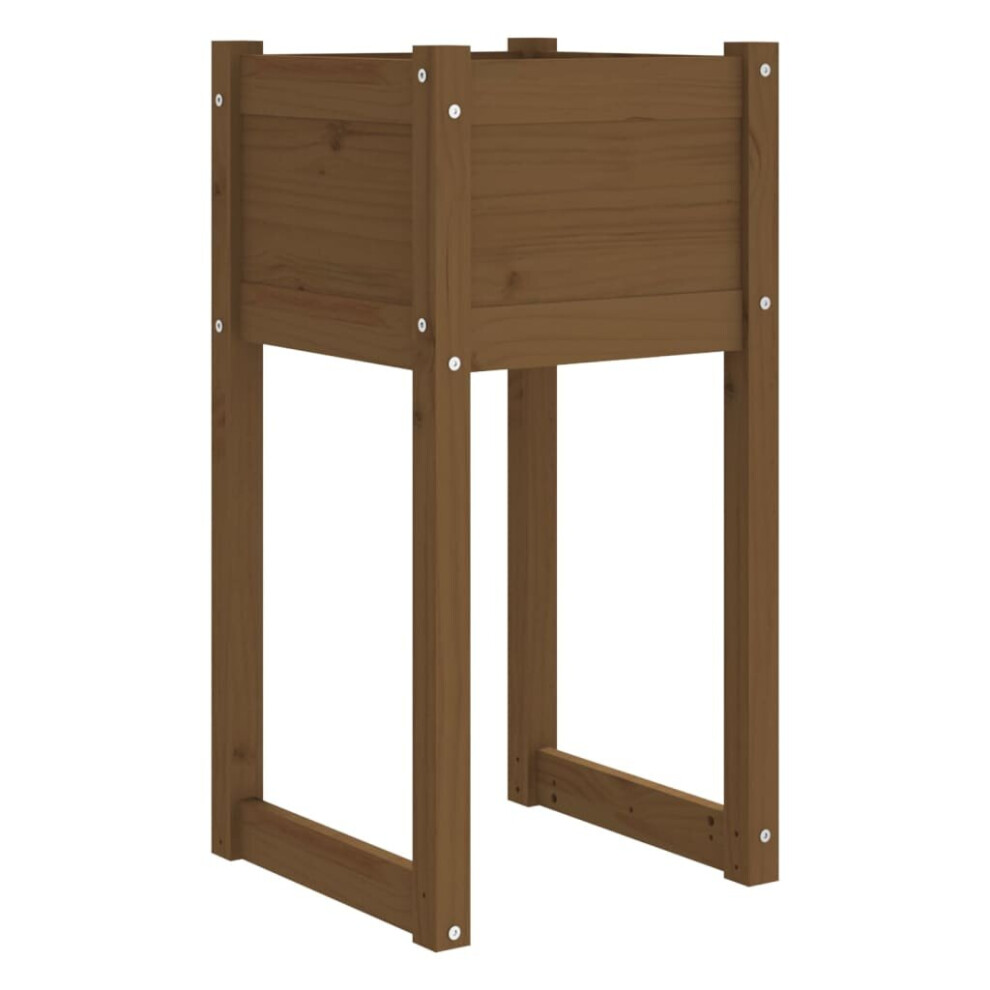 Vidaxl (Honey Brown, 40 X 40 X 81 Cm/1) 1/2X Solid Wood Pine Planter Raised Bed Flower Box Multi Colours/Sizes