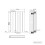 NRG (Horizontal 600x408mm - Double) NRG Flat Panel Designer Bathroom Central Heating Radiator Gloss White Column 5