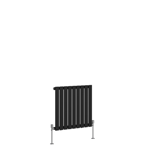 NRG (Horizontal 600x612mm - Single) NRG Black Flat Panel Designer Radiator Single Double Column Bathroom Central Heating 2