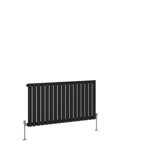 NRG (Horizontal 600x1156mm - Single) NRG Black Flat Panel Designer Radiator Single Double Column Bathroom Central Heating 2