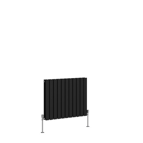 NRG (Horizontal 600x748mm - Double) NRG Black Flat Panel Designer Radiator Single Double Column Bathroom Central Heating 2