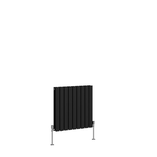 NRG (Horizontal 600x612mm - Double) NRG Black Flat Panel Designer Radiator Single Double Column Bathroom Central Heating 2
