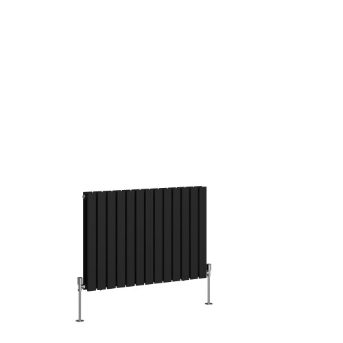 NRG (Horizontal 600x884mm - Double) NRG Black Flat Panel Designer Radiator Single Double Column Bathroom Central Heating 2