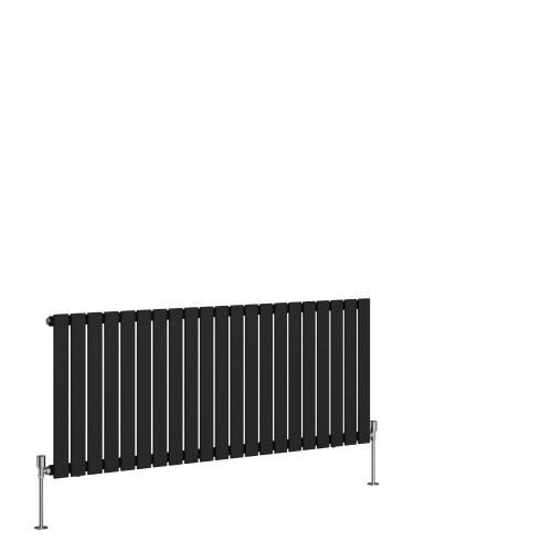 NRG (Horizontal 600x1428mm - Single) NRG Black Flat Panel Designer Radiator Single Double Column Bathroom Central Heating 2