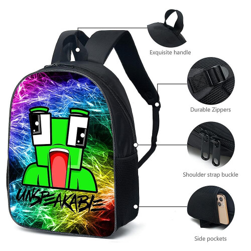 Unspeakable's New Cartoon Three-piece Schoolbag Backpack 2