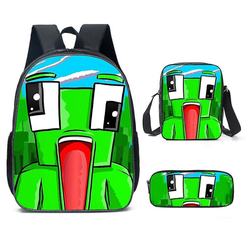 Unspeakable's New Cartoon Three-piece Schoolbag Backpack