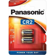 2 x Panasonic CR2 3V Lithium Photo Battery DLCR2 KCR2 CR17355 Camera