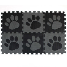EVA Pet Interlocking Floor Feeding Mat Paw Print