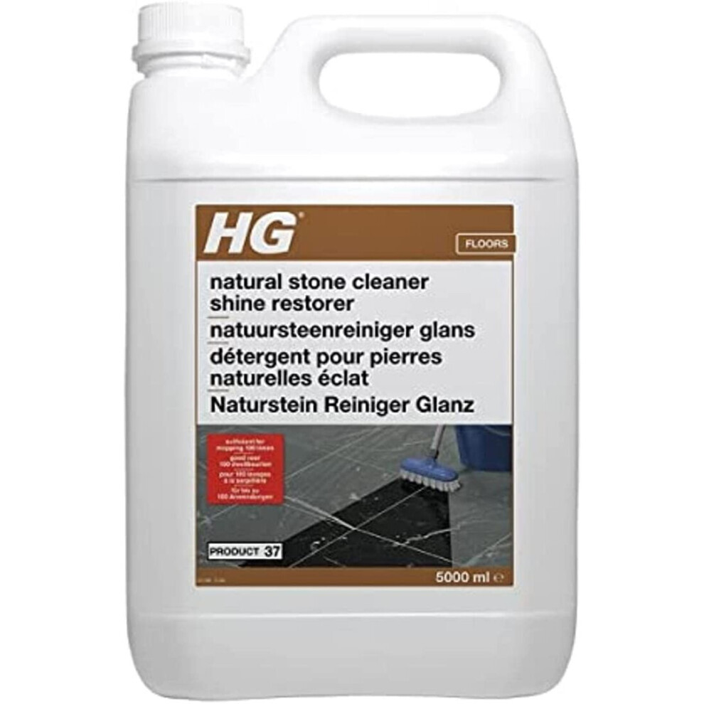 HG shine restoring cleaner for natural stone 5L - A shine restoring cleaner for marble and natural stone floors.