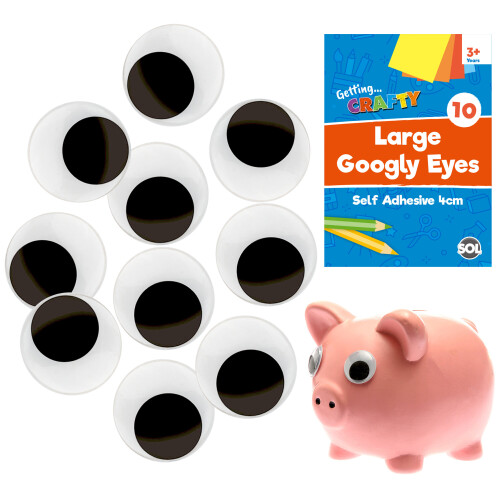 SOL (10 googly eyes ) Self Adhesive Googly Eyes