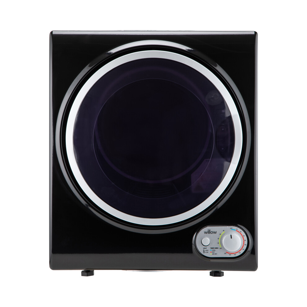 Willow WTD25 2.5kg Freestanding Vented Tumble Dryer Compact - Black