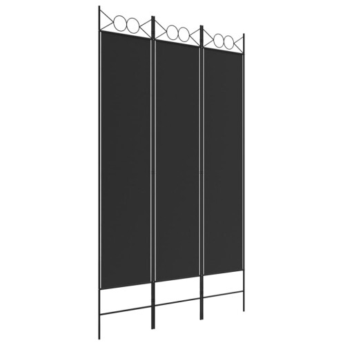 VidaXL (Black, 120 x 200 cm) vidaXL 6-Panel Room Divider Fabric Privacy Screen Paravent Multi Colours/Sizes