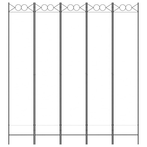 VidaXL (White, 200 x 220 cm) vidaXL 6-Panel Room Divider Fabric Privacy Screen Paravent Multi Colours/Sizes 2