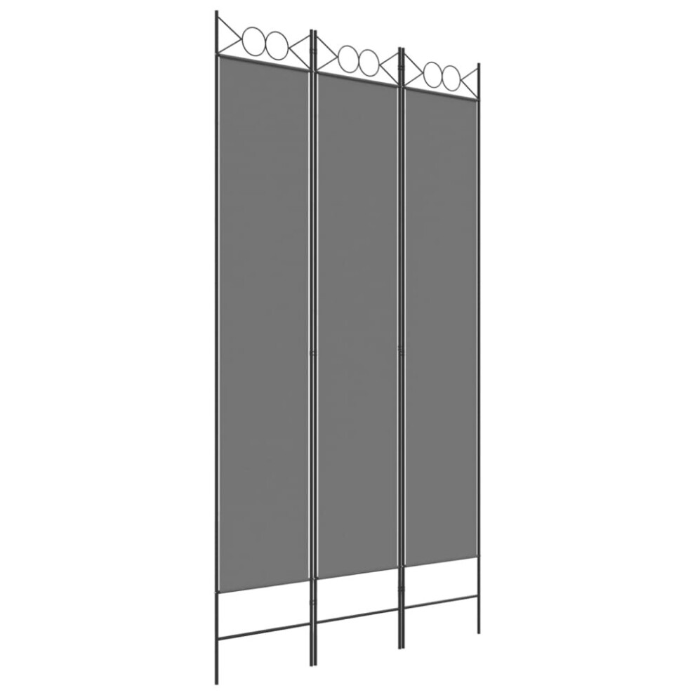 Vidaxl (Anthracite, 120 X 220 Cm) 6-Panel Room Divider Fabric Privacy Screen Paravent Multi Colours/Sizes