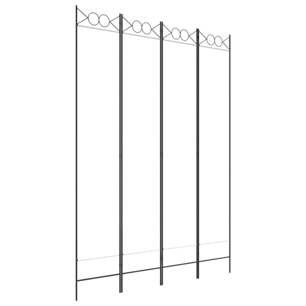 Vidaxl (, 160 X 220 Cm) 6-Panel Room Divider Fabric Privacy Screen Paravent Multi Colours/Sizes White