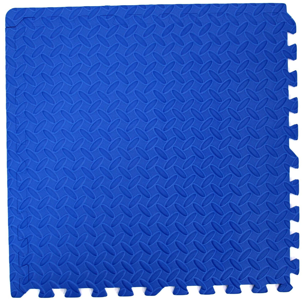 Easimat EVA Gym Exercise Yoga Mats in Blue 1 pack of 4 mats