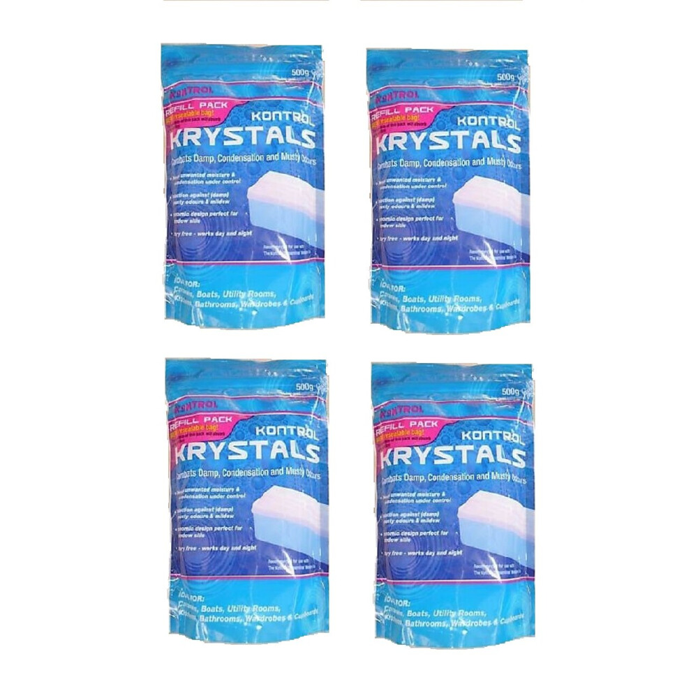 4x Kontrol Moisture Trap Krystals - Refill Pack 500g Per Bag Total 2KG
