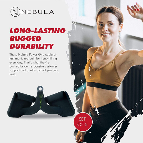Nebula Nebula Power Grip Lat Pull Down Bar Attachments, Set of 5 1