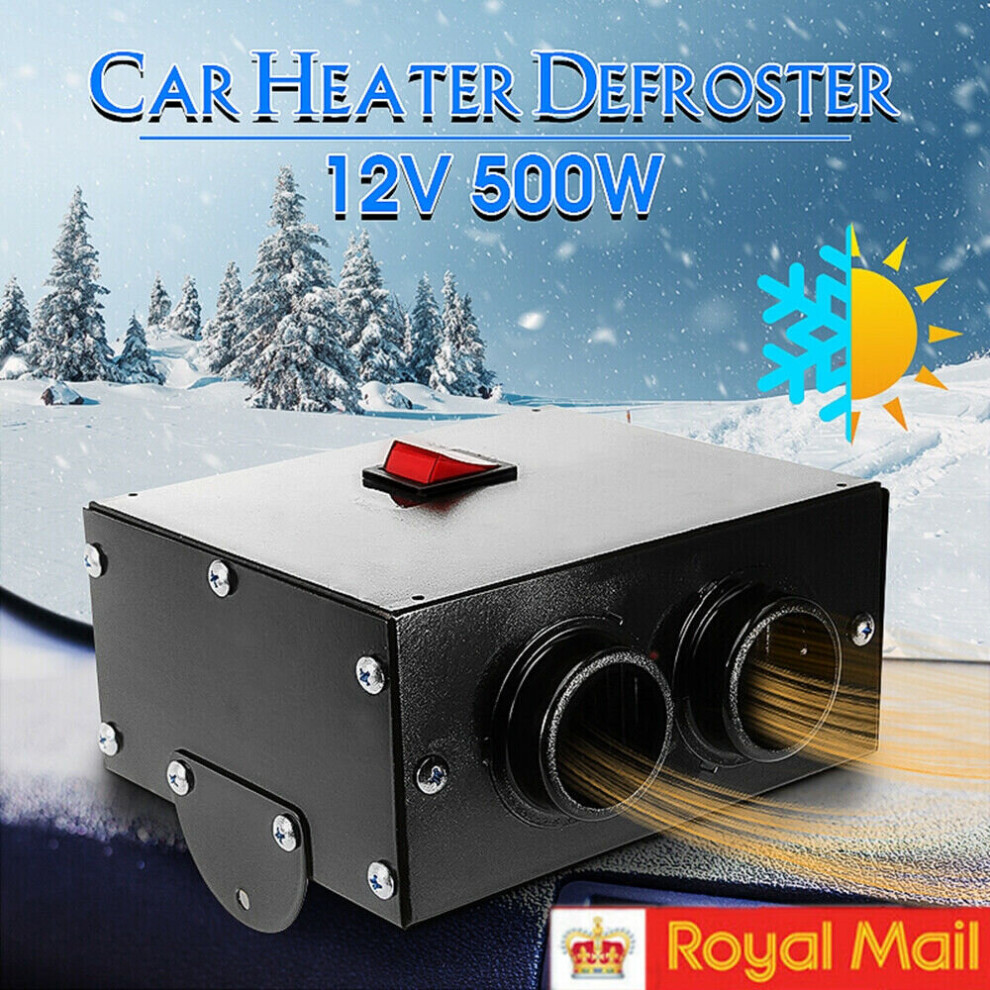 12V 500W Car Heater Fan Warmer Defroster Demister Windscreen Universal