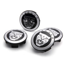 Jaguar Black Wheel Badge Emblem Center Hub Cap Set Of 4
