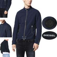 (Navy, M) DIESEL J STREET Mens Biker Jackets Slim Fit