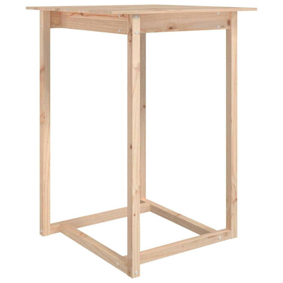Vidaxl (Brown, 80 X 80 X 110 Cm) Solid Wood Pine Bar Table Desk Multi Colours 60X60x110 Cm/80X80x110 Cm