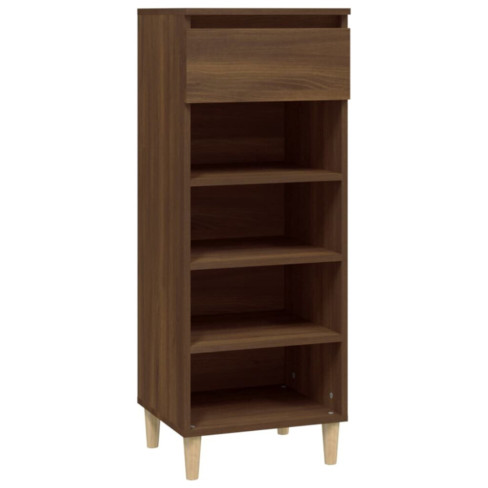 New Vidaxl ( Oak) Shoe Cabinet Engineered Wood Home Shoe Storage Organiser Multi Colours Brown 819779