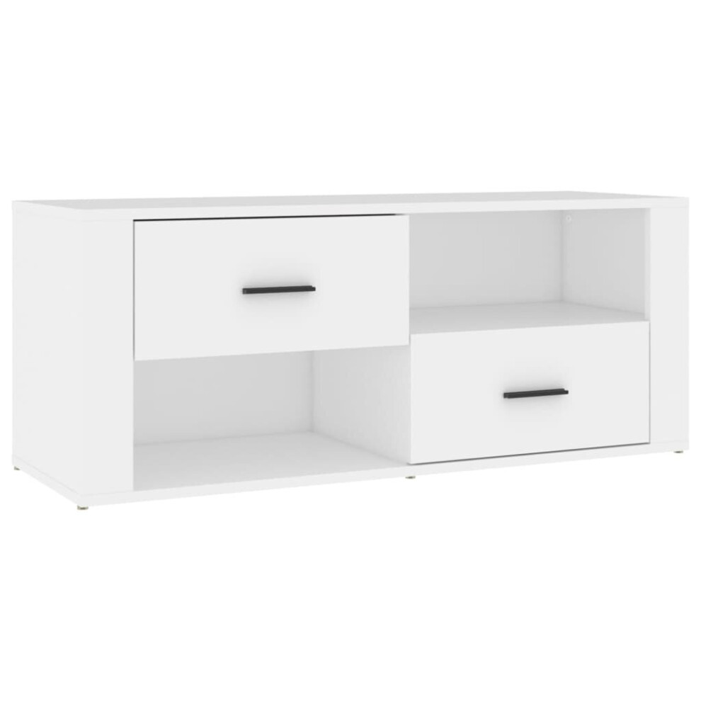 (White) vidaXL TV Cabinet Engineered Wood Media HiFi Cabinet TV Console Multi Colours