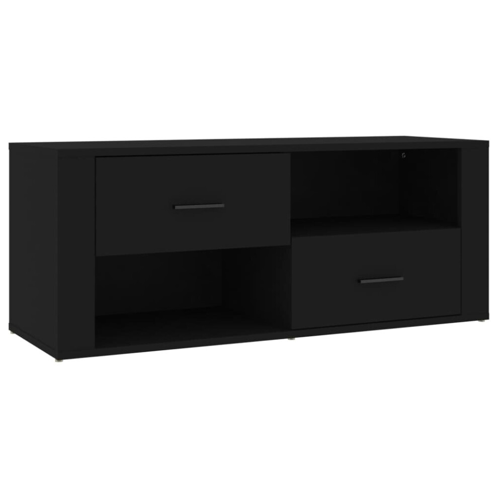 (Black) vidaXL TV Cabinet Engineered Wood Media HiFi Cabinet TV Console Multi Colours