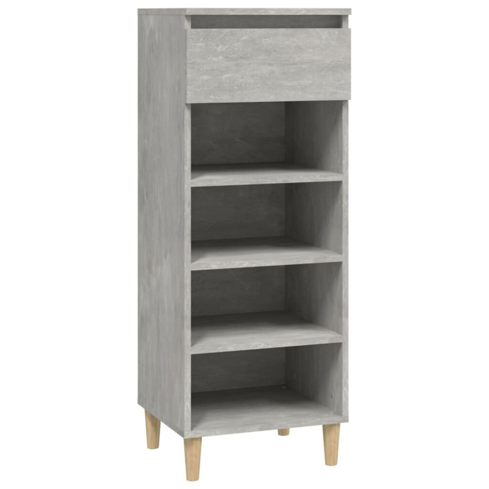 Vidaxl (Concrete Grey) Shoe Cabinet Engineered Wood Home Shoe Storage Organiser Multi Colours