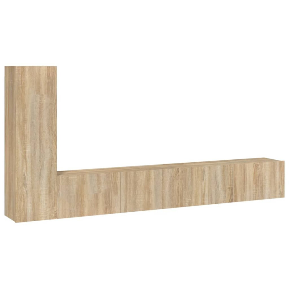 Vidaxl (Sonoma Oak) Tv Cabinet Set Tv Console Media Unit Tv Unit Cupboard Engineered Wood Brown