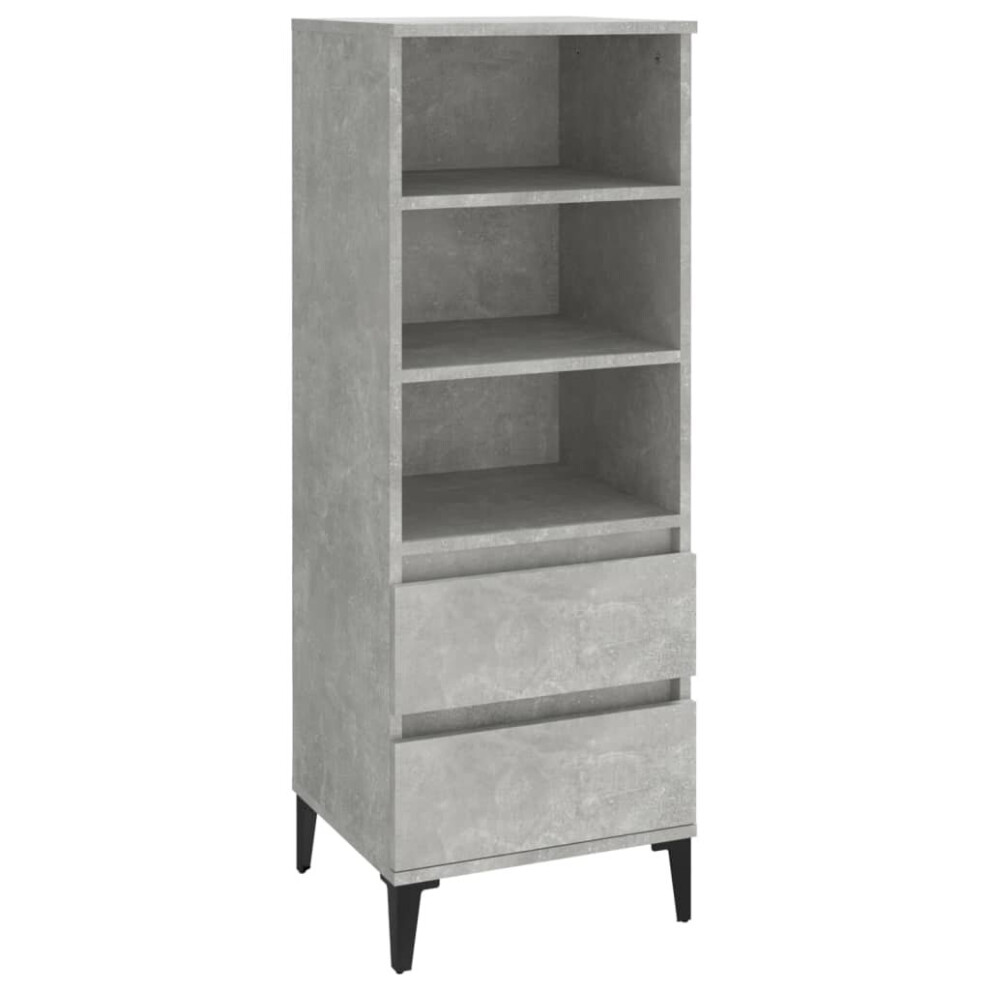 (Concrete grey) vidaXL Highboard Engineered Wood Sideboard Cabinet Cupboard Multi Colours