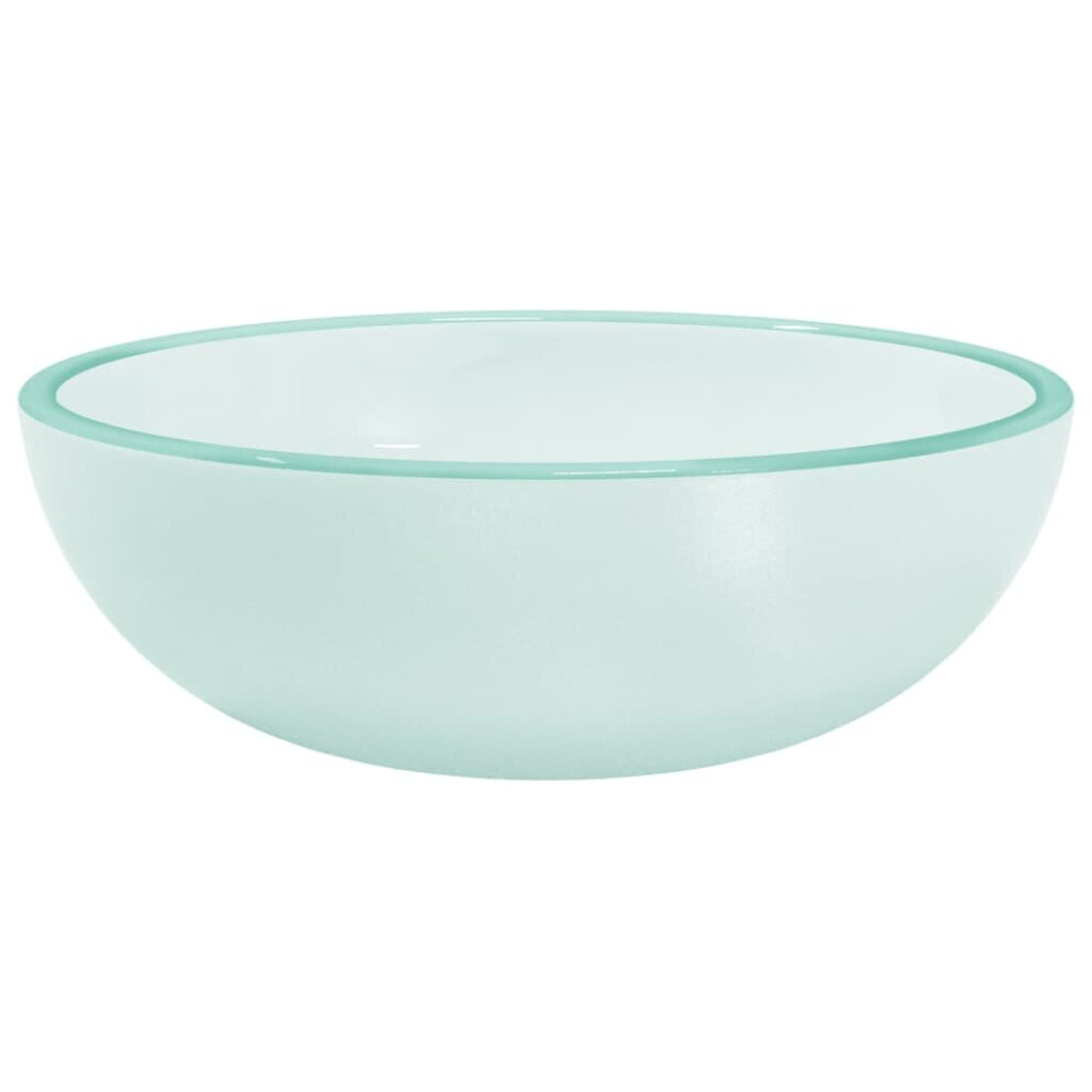 Vidaxl (Frosted, 35 X 12 Cm (Diam. X H)) Basin Tempered Glass Bathroom Sink Basin Multi Colours Multi Sizes